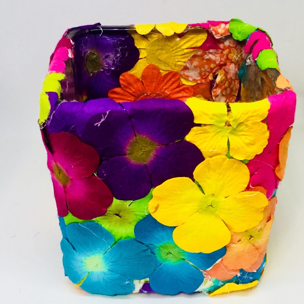 Dry Flowered Candle Holder🌺Handcrafted🌺